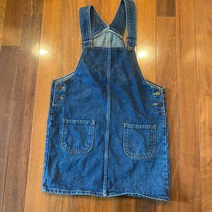 Vintage TREX Denim Overalls Skirt Dress 90s  Medium